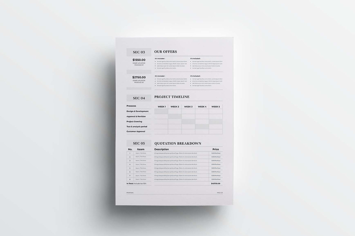 Proposal | MS Word & Indesign, a Stationery Template by design_hut (Photo 4 of 7)