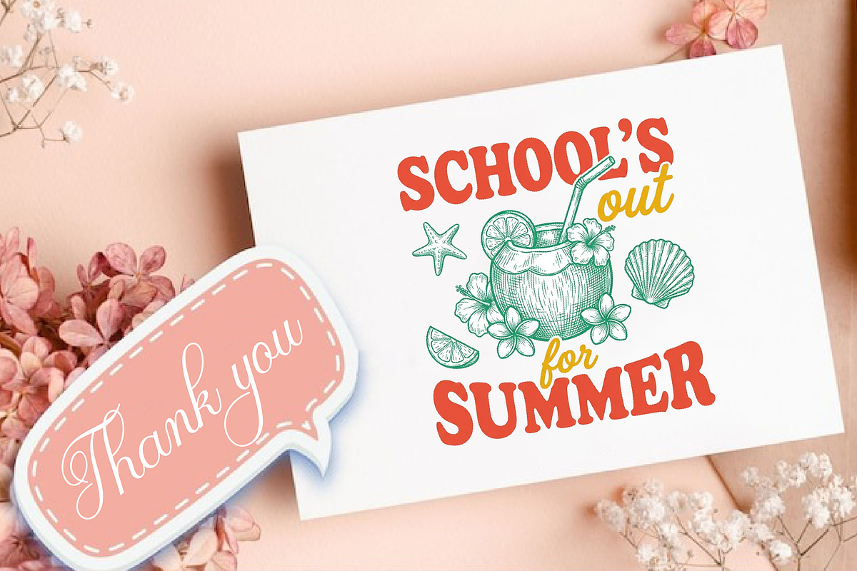 School’s Out for Summer PNG, a Seasonal Illustration by Canvas Craft (Photo 7 of 7)