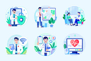 Doctor Illustration Art Set, a Healthcare Illustration by Brickclay (Thumbnail 7 of 9)