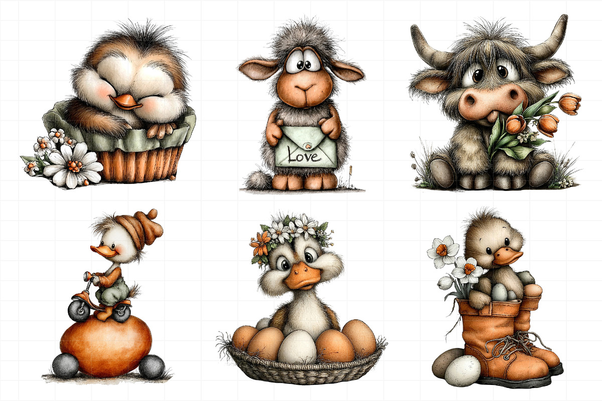 Whimsical Easter Clipart, an Illustration by Daily.Designs (Photo 5 of 8)