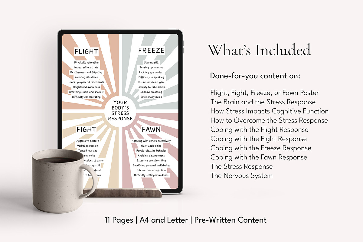 Stress Response Canva Template eBook, a Design Template by Miri Campbell (Photo 2 of 9)