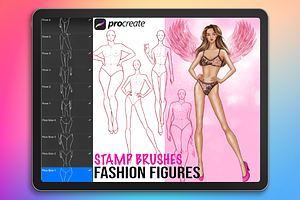 Procreate 10 Fashion Figure Stamps