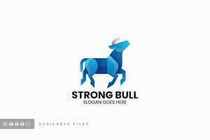 Strong Bull Gradient Colorful Logo, a Branding & Logo Template by ivan_artnivora
