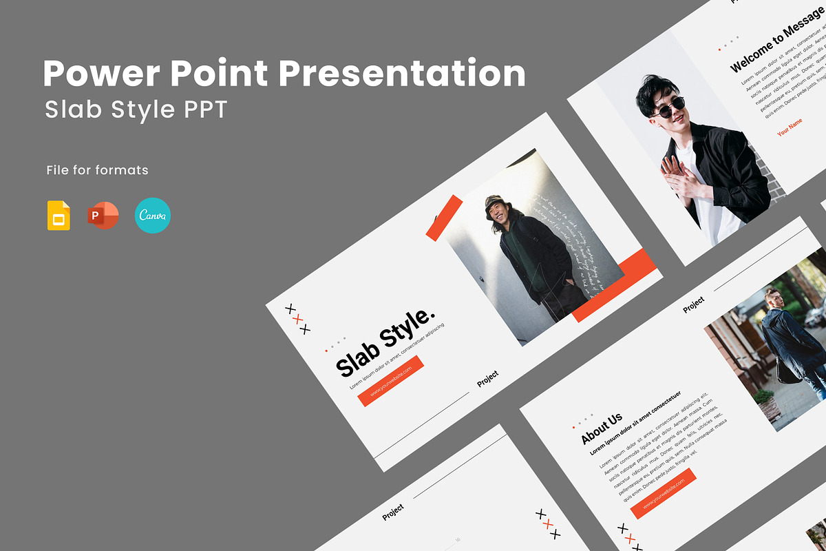 Slab Style PPT Template Design, a Presentation Template by Recreative (Photo 1 of 6)