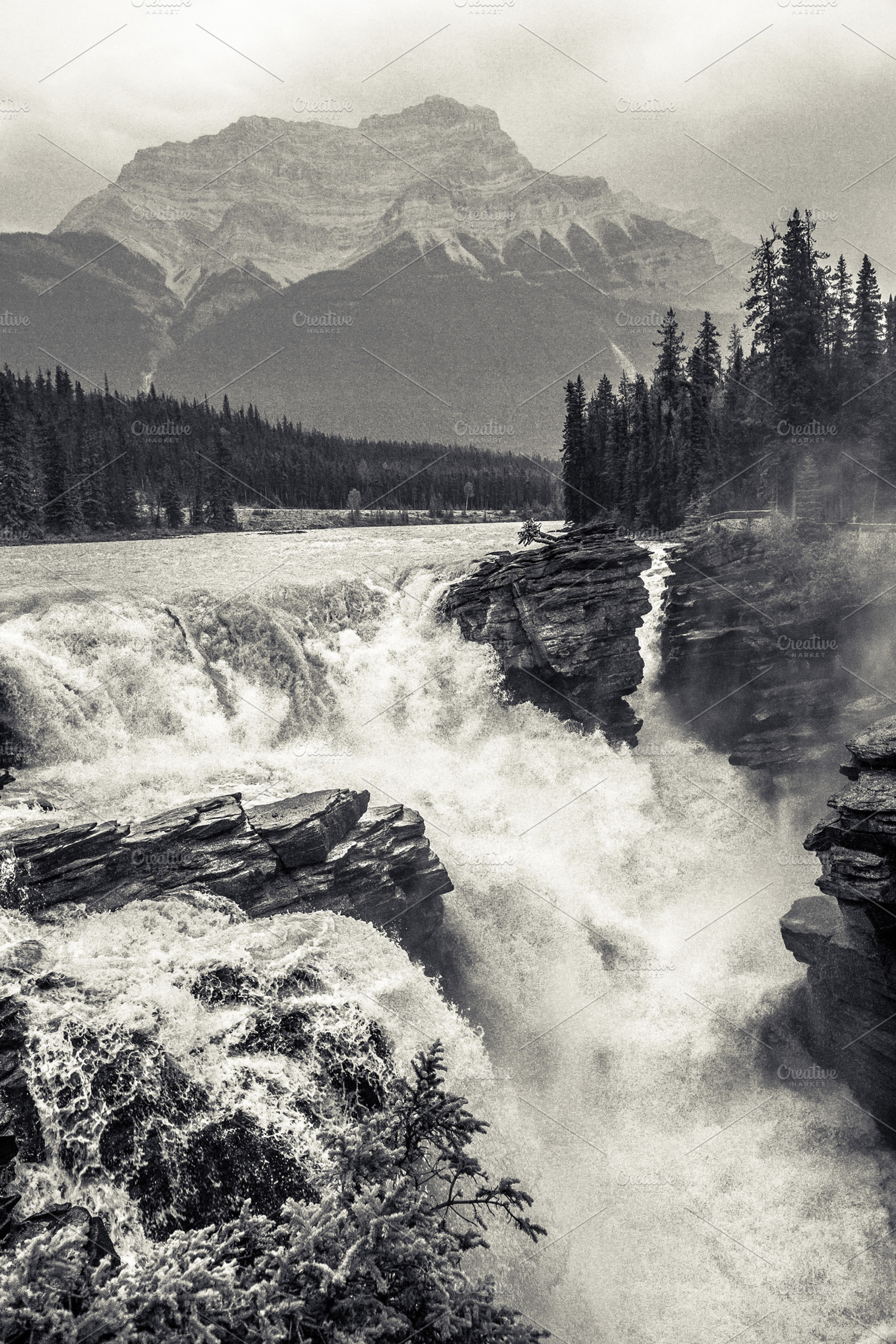 Athabasca falls stock photo containing athabasca falls and water, a Nature Photo by ACF Designs
