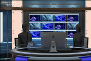 Virtual TV Studio News Set 27, an Architecture 3D Model by akerStudio (Thumbnail 30 of 49)