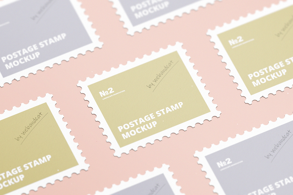 Postage Stamp Mockup 2, a Product Mockup by WebAndCat (Photo 12 of 20)