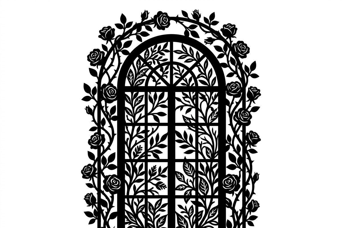 50 Floral French Window Ornament, a Decorative Illustration by Amazin_art (Photo 29 of 35)