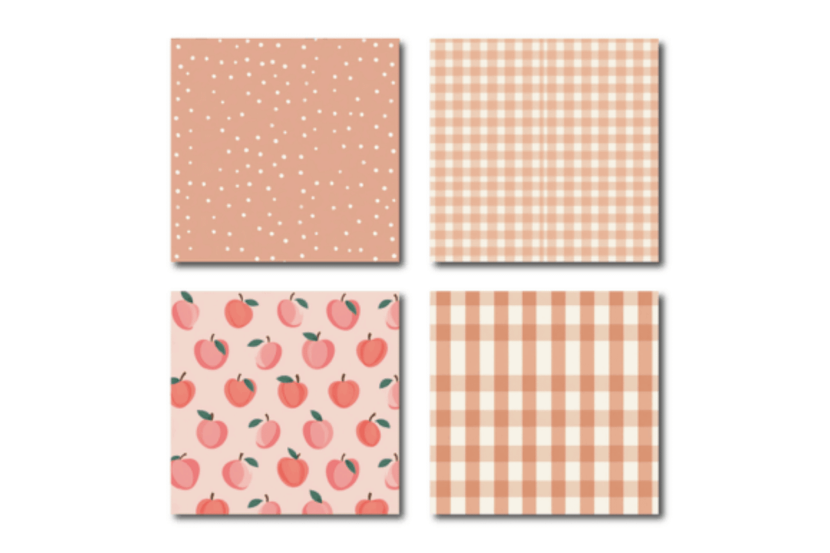 Cottage Chic Peach Digital Papers, a Texture Graphic by Dizzy Art Studio (Photo 2 of 2)