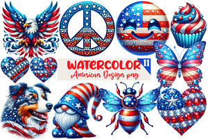 American Design png Bundle, an Illustration by Designworld