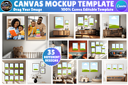 35X Canvas Mockup Canva Template, a Presentation Template by Ink Gallery (Thumbnail 1 of 5)