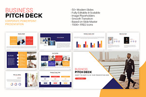 Business Pitch Deck Presentation, a Presentation Template by SlideStack