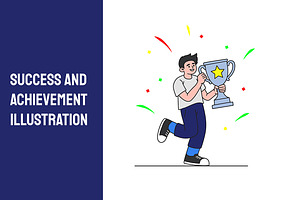 Success and Achievement Illustration, a Person Illustration by Partikusi Design