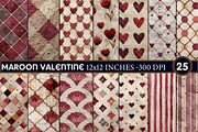 Distressed Maroon Valentine Backgrou, an Illustration by Designworld (Thumbnail 1 of 5)