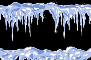 Icicles Seamless Patterns