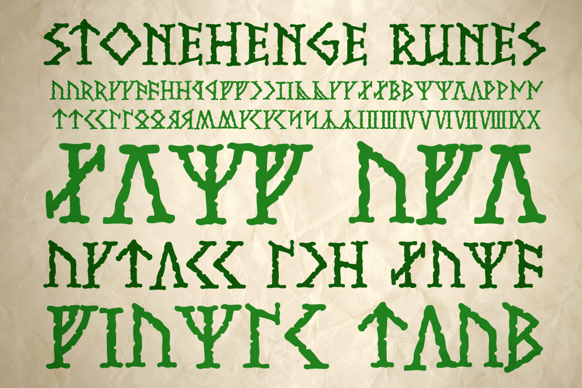 Stonehenge - runic middle earth font preview 3