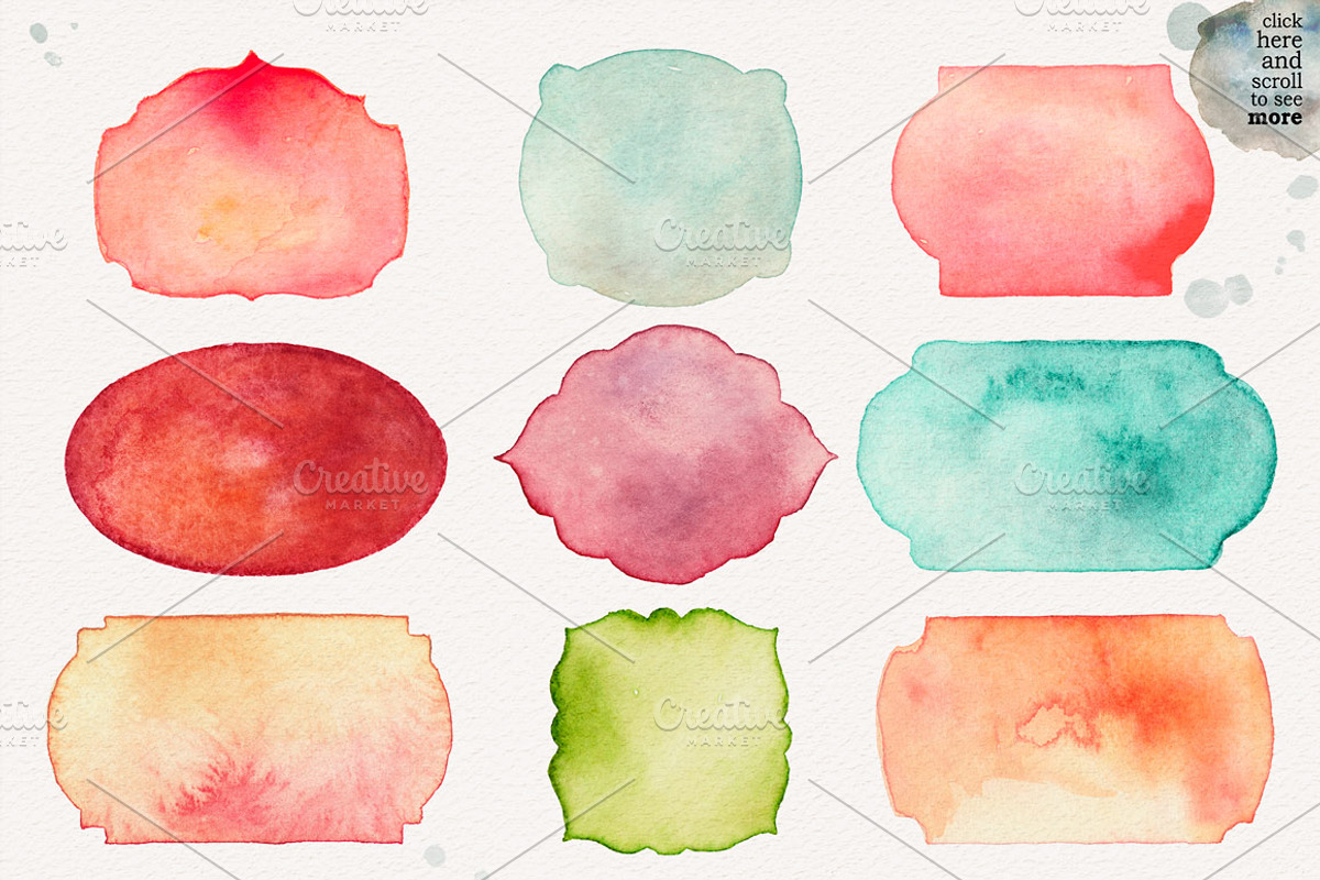 Handmade watercolor labels, an Object Illustration by Inkant Studio (Photo 2 of 3)