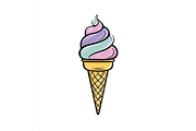 Prompt Whimsical Ice Cream Clipart, a Decorative Illustration by Creative design (Thumbnail 5 of 7)