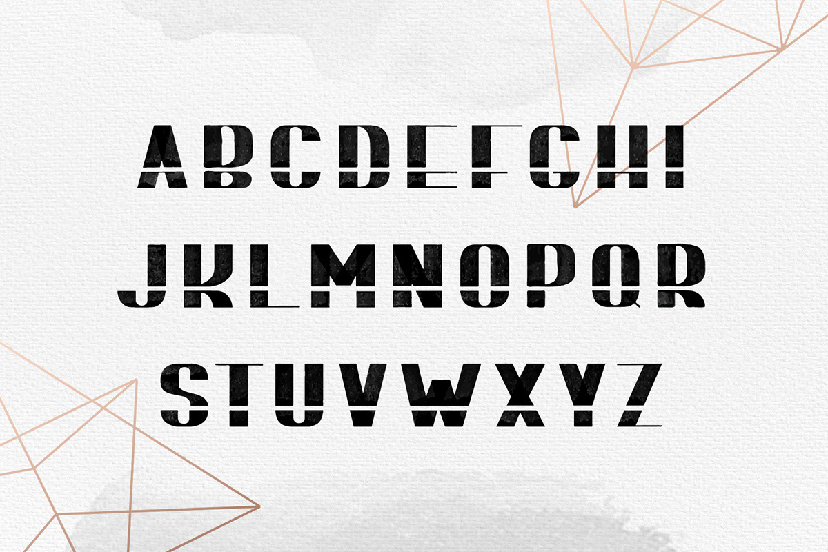 Bomond. Textured Ink Font (SVG) preview 3