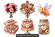 Cozy Valentine Romantic Clipart, an Object Illustration by C-Kav (Thumbnail 2 of 14)