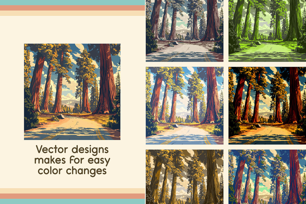 National Park Poster Illustrations, a Decorative Illustration by Vicarel Studios (Photo 12 of 23)