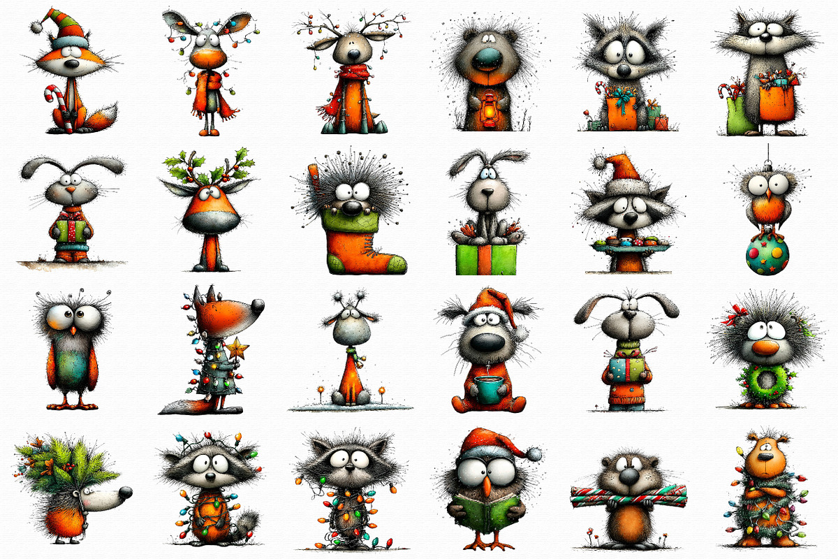 Whimsical Christmas Woodland Friends, an Illustration by Libby Wishes (Photo 2 of 8)
