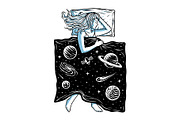 Sleep in the universe illustration, a Person Illustration by gunaonedesign (Thumbnail 1 of 4)