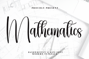 Mathematics | Script Font, a Handwritten Font by Scratchones (Thumbnail 1 of 8)