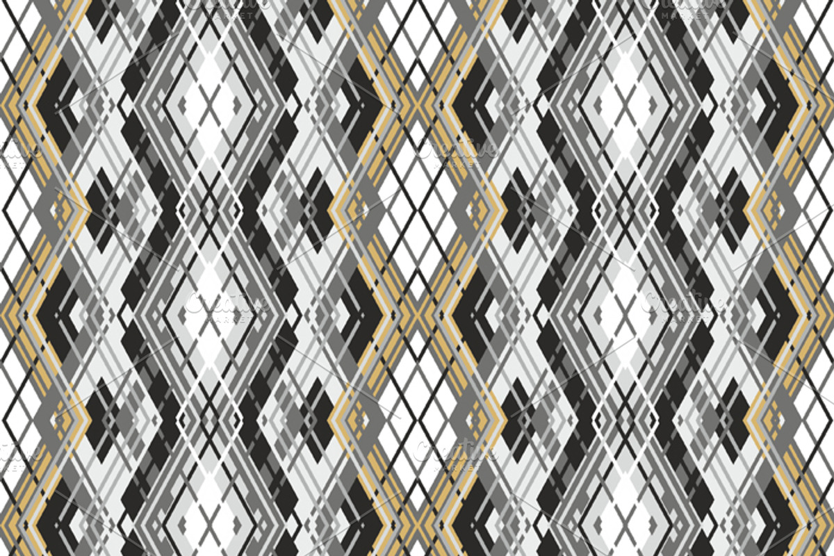 Set of seamless geometric patterns preview 4