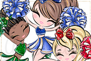 Cheerleader Hand Drawn Clipart, a Sport Illustration by Masha  Studio (Thumbnail 12 of 12)