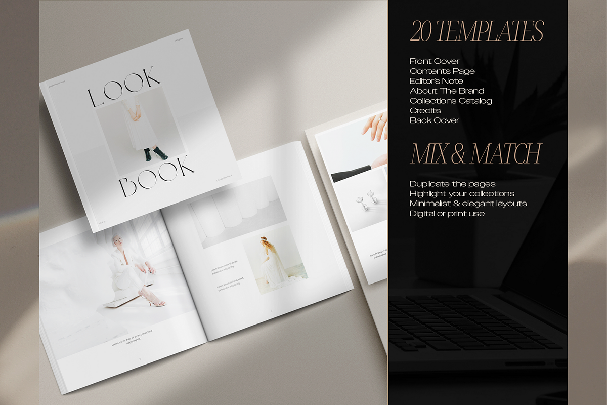 Elegant Lookbook Square Magazine, a Magazine Template by Creatif Foundry (Photo 7 of 8)