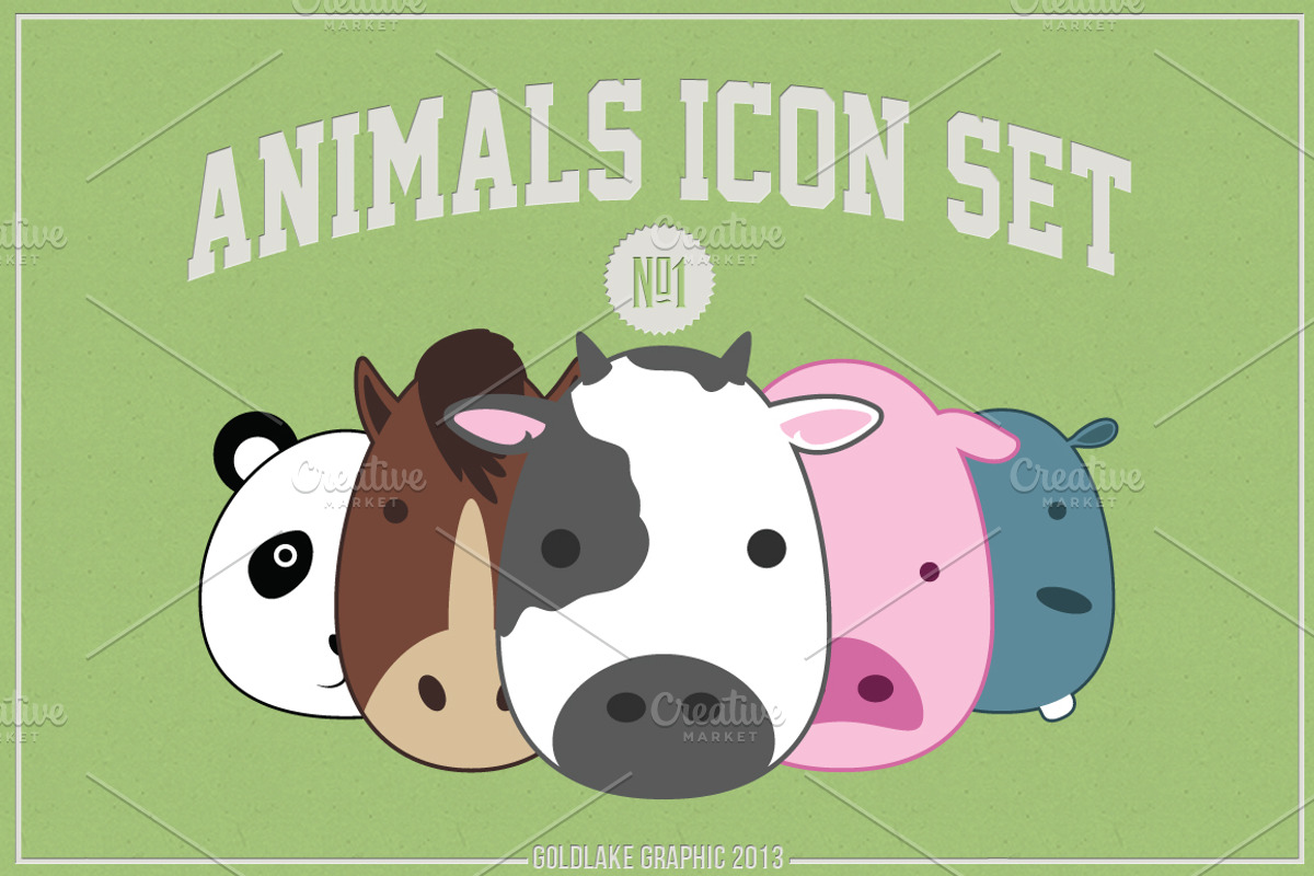GL Animals Icon Set #1, an Animal Illustration by GOLDLAKE GRAPHIC (Photo 1 of 4)