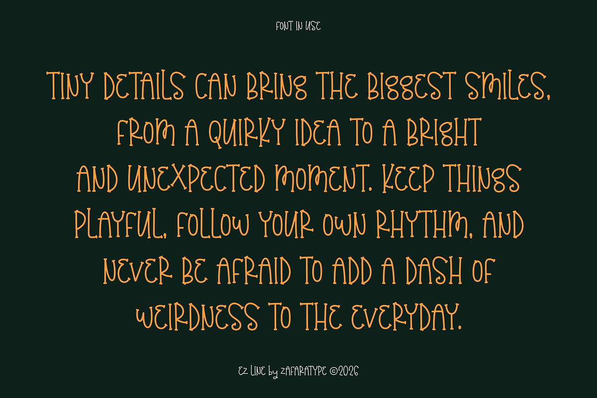 EZ Humpkin, a Handwritten Font by Zafara Studios (Photo 5 of 6)