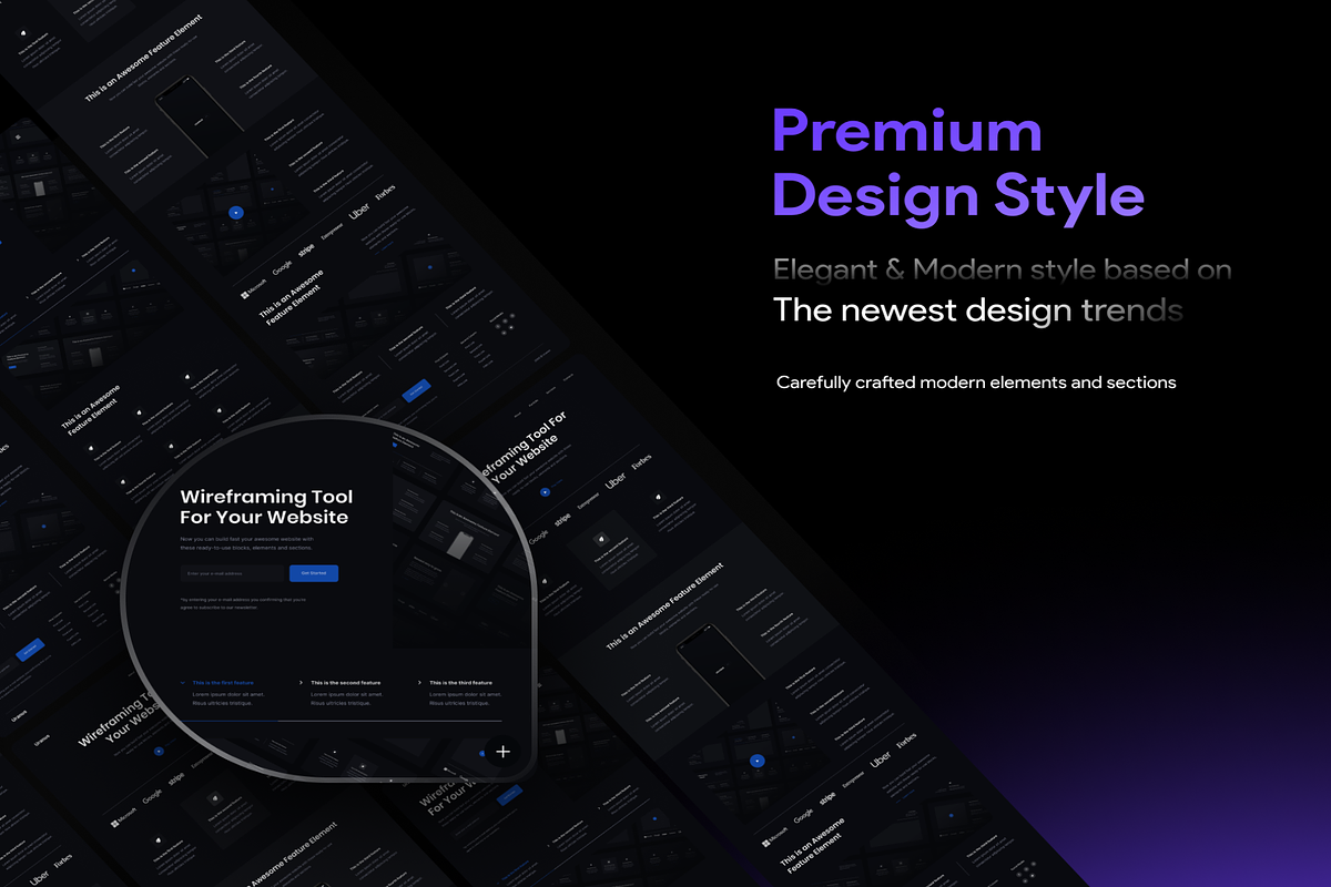 Uranus v1.3 - Wireframe Kit preview 3