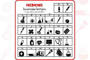 Medicine Doodles - Dingbats Font