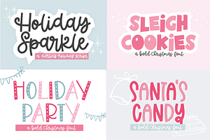 JOLLY CHRISTMAS Font Bundle