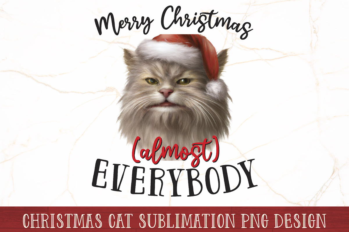 Christmas Cat Sublimation Bundle, an Animal Illustration by RossiGalleria (Photo 3 of 11)