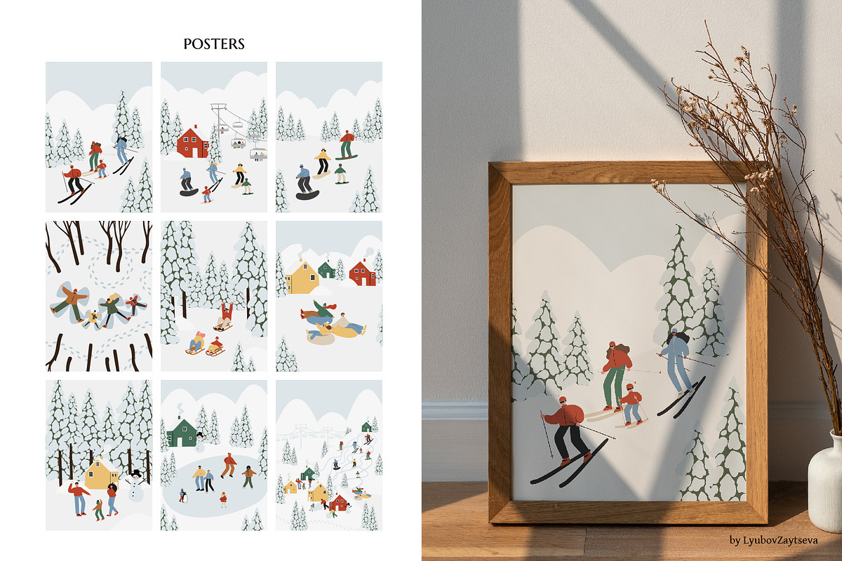 Winter season clipart, a Seasonal Illustration by LyubovZaytseva (Photo 5 of 15)