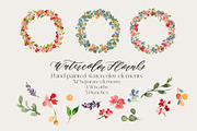 Watercolor Flowers and Wreaths, an Object Graphic by Lavender And Sea (Thumbnail 2 of 4)