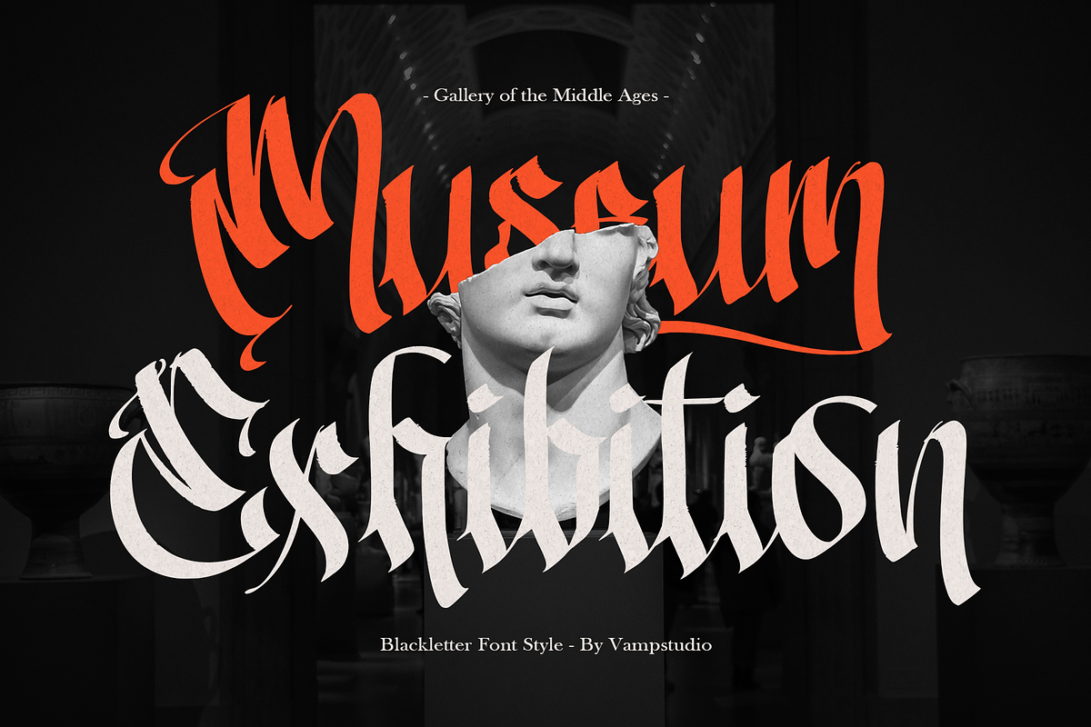 The Beastiful Modern Blackletter, a Blackletter Font by Vampstudio (Photo 9 of 13)