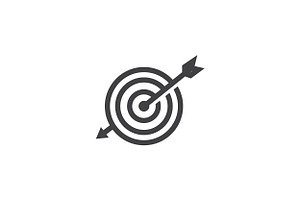 Arrows Line With Circle Target Logo