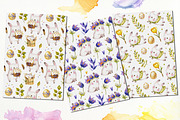 Easter bunnies. Watercolor set., an Illustration by babenkoirusa (Thumbnail 9 of 16)
