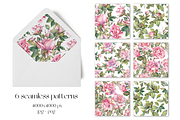 Watercolor Garden Rose Patterns, a Pattern Graphic by Jeanna Draw (Thumbnail 2 of 12)