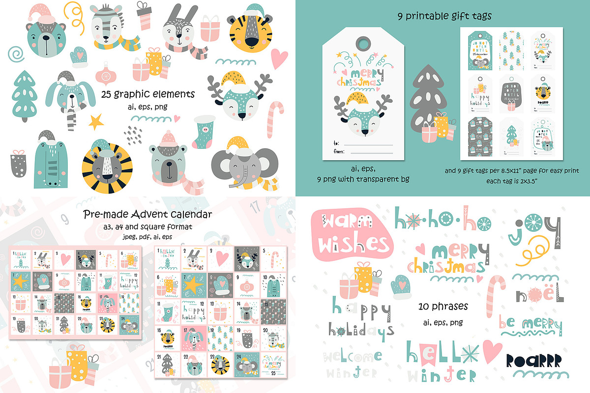 Big Kids Bundle Graphic & Patterns, an Animal Illustration by Nursery Art (Photo 11 of 18)