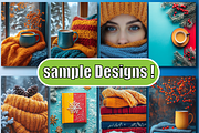 Bold And Easy Cozy Winter Coloring, an Animal Illustration by Printable Design Store (Thumbnail 2 of 3)