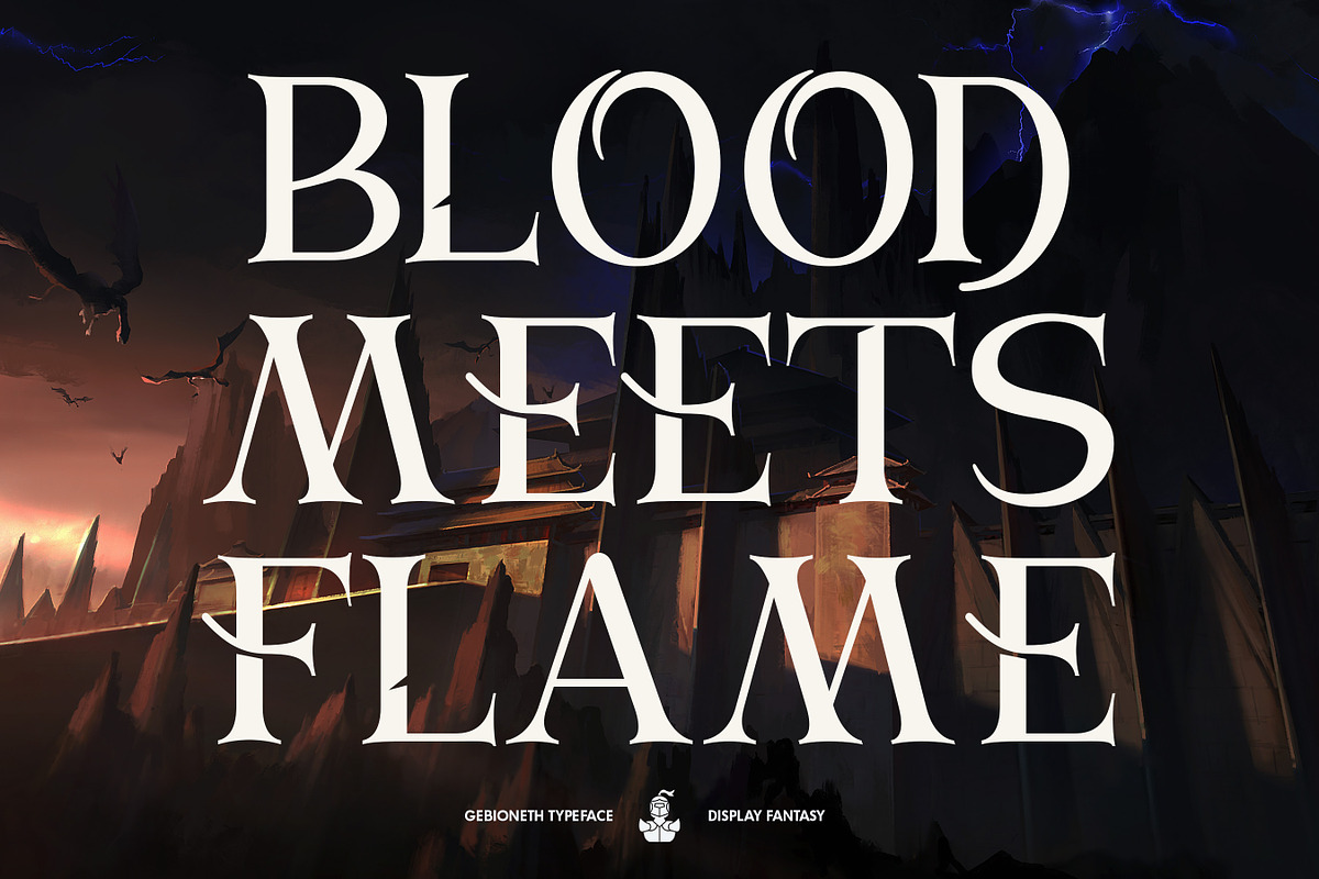Gebioneth - Display Fantasy Font, a Font by Flawless And Co (Photo 7 of 10)
