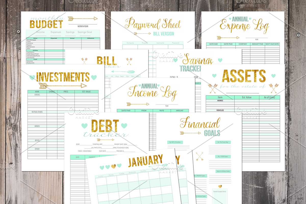 2021 Financial Planner - 10+ pages!, a Stationery Template by Genesis Printables (Photo 1 of 2)