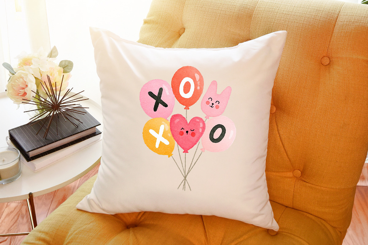 Cute Valentine Day Balloons Clipart, an Illustration by Sublimation Artist (Photo 6 of 6)