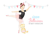 Ballerinas Ballet Dancing Clipart, a Decorative Illustration by Magic Story Studio (Thumbnail 3 of 3)