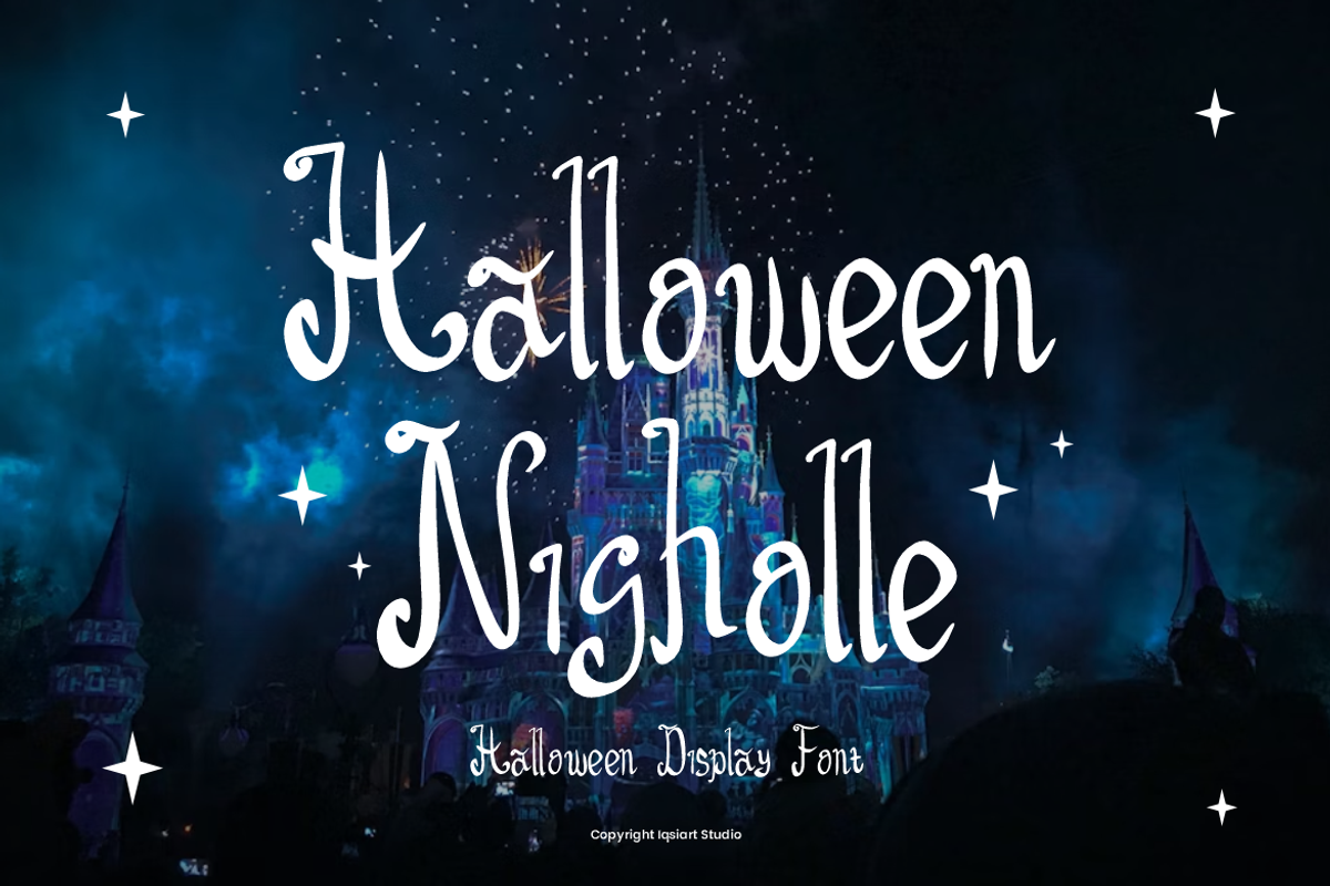 Halloween Nigholle Font, a Handwritten Font by Iqsiart Studio (Photo 1 of 7)